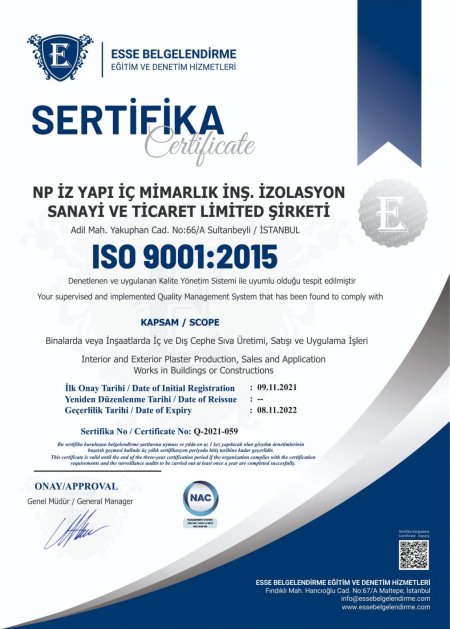 ISO Sertifikası